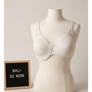 Bali Passion for Comfort 42DD Bra Beige Minimizer Unlined Underwire 3385